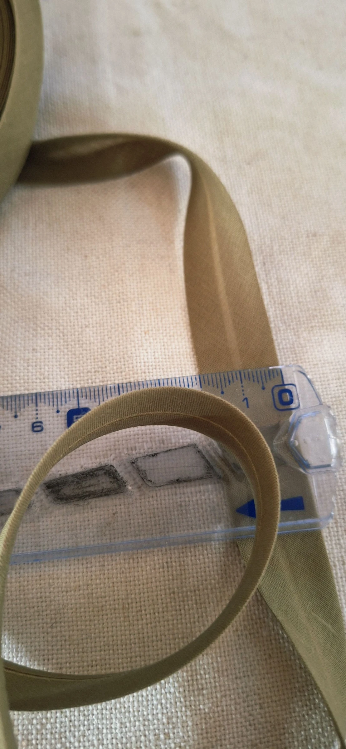 5 meter opgerolde bies kaki 20 mm – photo 3